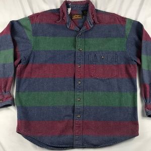 Vintage Eddie Bauer Mens Large Color Block Shirt